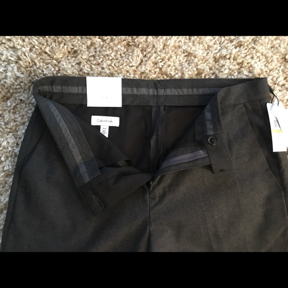 CALVIN KLEIN charcoal grey dress pants. NWT! - Picture 8 of 10